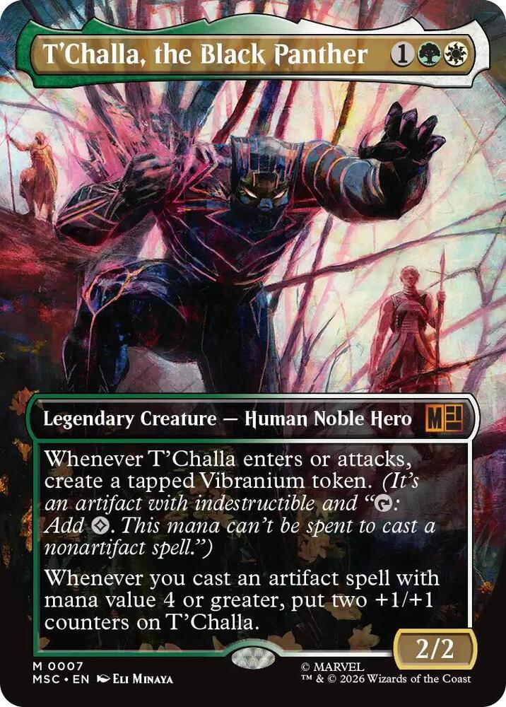 T'Challa, the Black Panther 7 (Commander: Marvel Super Heroes)  - Borderless Foil | Good Games Modbury