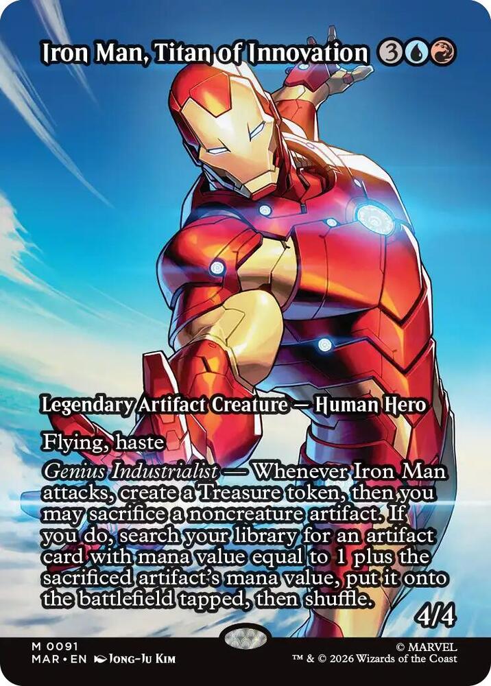 Iron Man, Titan of Innovation 91 (Marvel Universe Eternal-Legal)  - Borderless Foil | Good Games Modbury