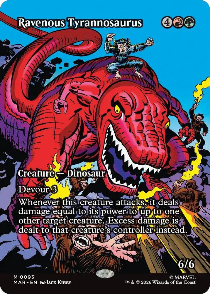 Ravenous Tyrannosaurus 93 (Marvel Universe Eternal-Legal)  - Borderless Foil | Good Games Modbury