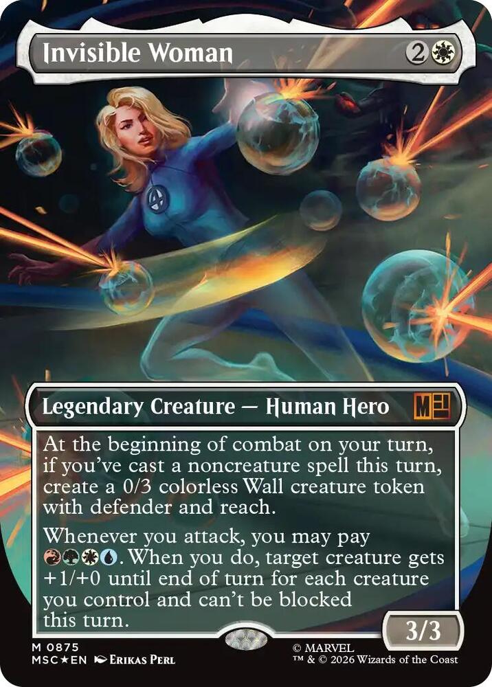Invisible Woman 875 (Commander: Marvel Super Heroes)  - Borderless Surge Foil | Good Games Modbury