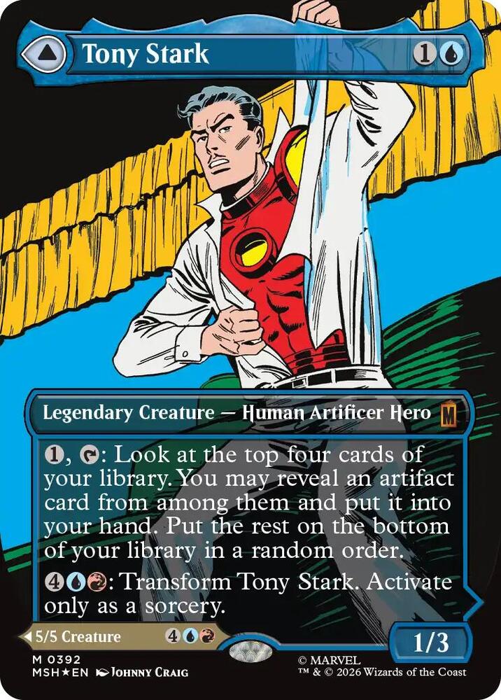 Tony Stark // The Invincible Iron Man 392 (Marvel Super Heroes)  - Borderless Foil | Good Games Modbury