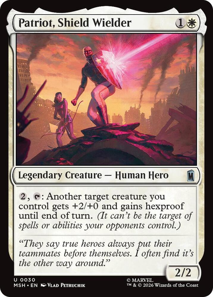 Patriot, Shield Wielder 30 (Marvel Super Heroes)  - Foil | Good Games Modbury