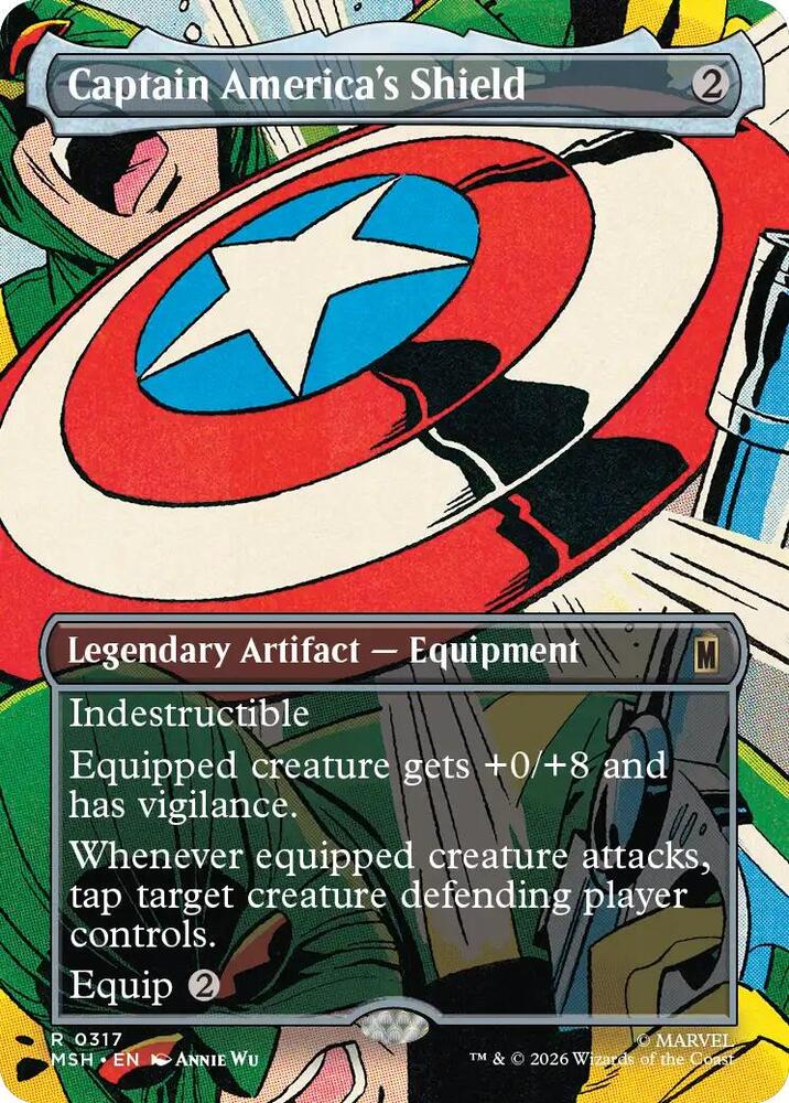 Captain America's Shield 317 (Marvel Super Heroes)  - Borderless Foil | Good Games Modbury