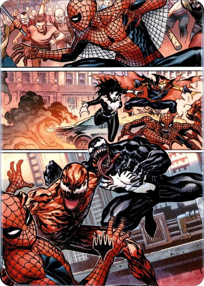 Maximum Carnage Art Card Gold Stamped Planeswalker Symbol 46 (Art Series: Marvel's Spider-Man)  | Good Games Modbury