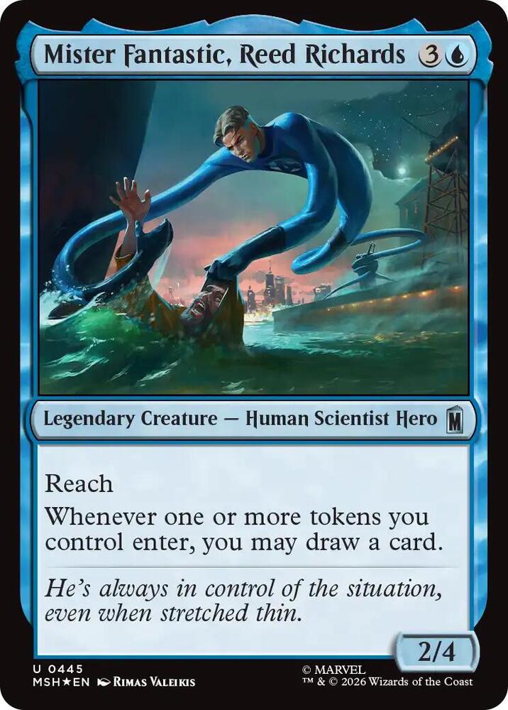 Mister Fantastic, Reed Richards 445 (Marvel Super Heroes)  - Surge Foil  | Good Games Modbury