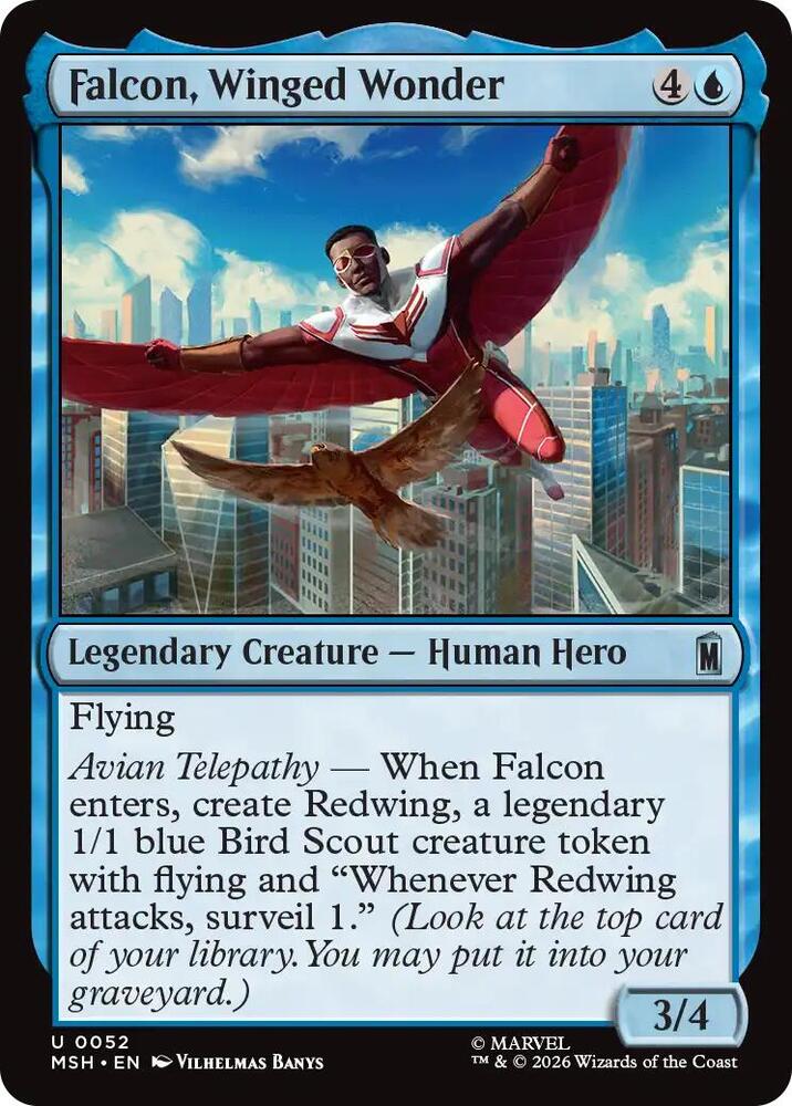 Falcon, Winged Wonder 52 (Marvel Super Heroes)  - Foil | Good Games Modbury