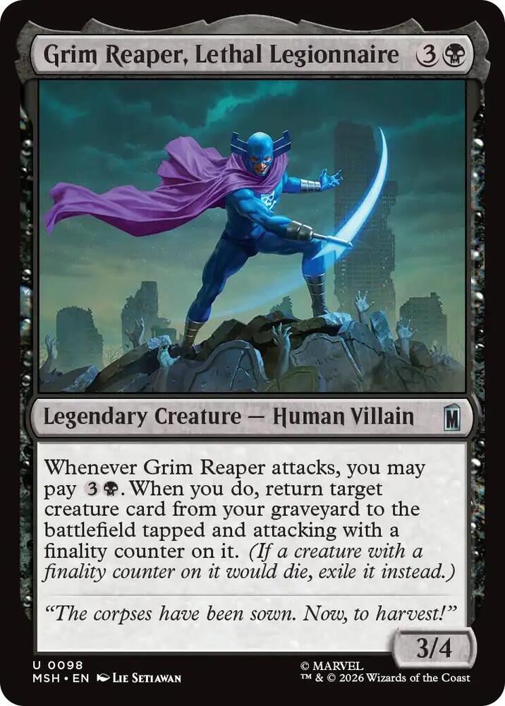 Grim Reaper, Lethal Legionnaire 98 (Marvel Super Heroes)  - Foil | Good Games Modbury