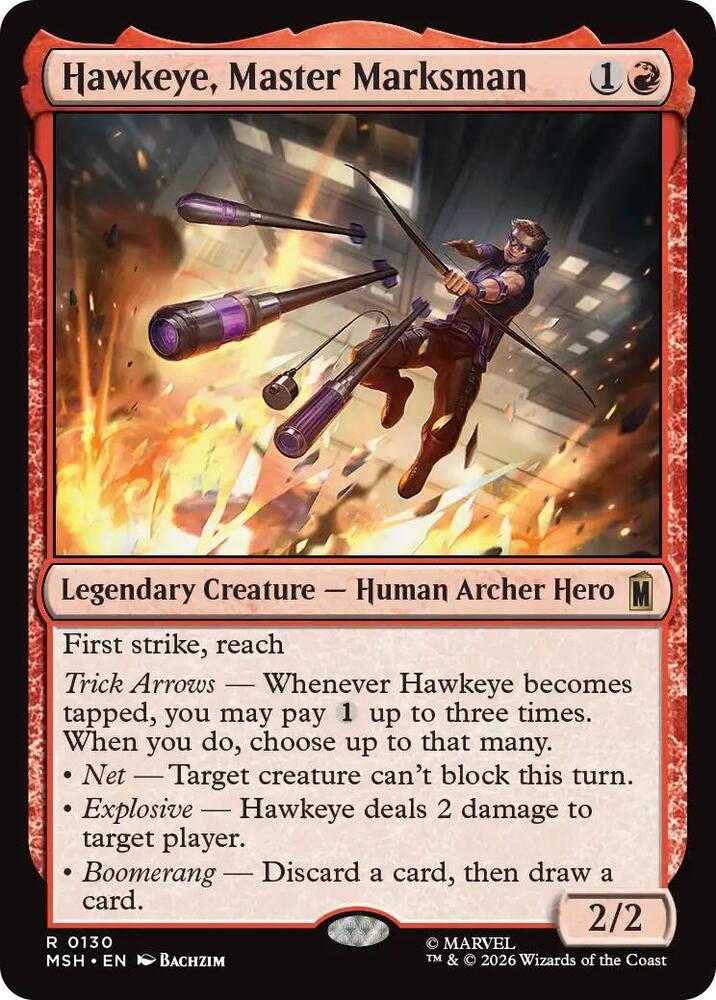 Hawkeye, Master Marksman 130 (Marvel Super Heroes)  - Foil | Good Games Modbury
