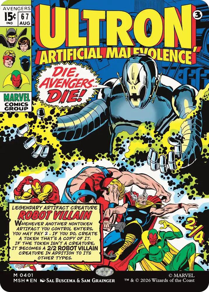 Ultron, Artificial Malevolence 401 (Marvel Super Heroes)  - Borderless Foil | Good Games Modbury