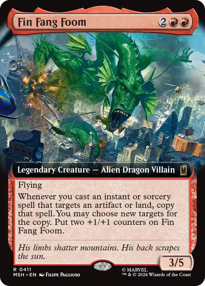 Fin Fang Foom 411 (Marvel Super Heroes)  - Extended Art Foil | Good Games Modbury
