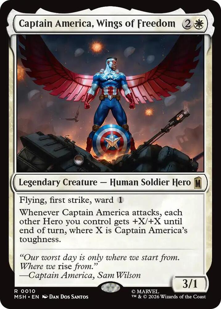 Captain America, Wings of Freedom 10 (Marvel Super Heroes)  - Foil | Good Games Modbury