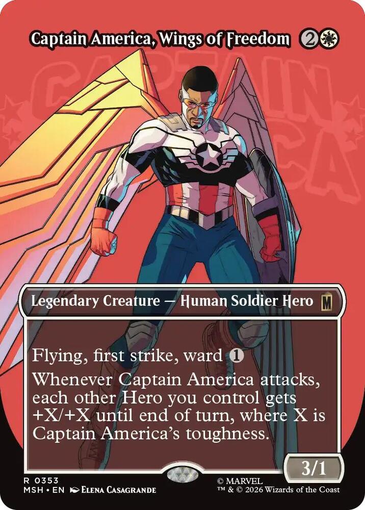 Captain America, Wings of Freedom 353 (Marvel Super Heroes)  - Borderless | Good Games Modbury