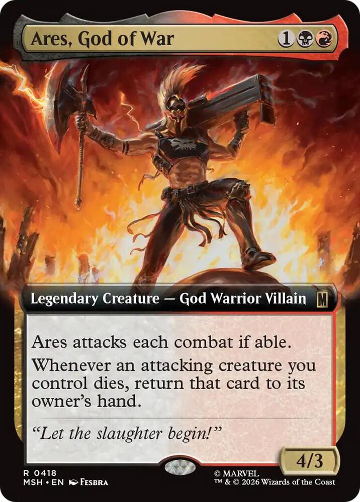 Ares, God of War 418 (Marvel Super Heroes)  - Extended Art Foil | Good Games Modbury