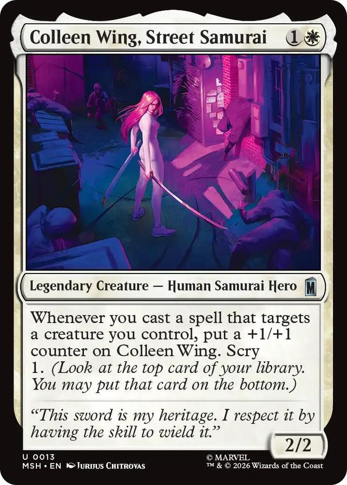 Colleen Wing, Street Samurai 13 (Marvel Super Heroes)  - Foil | Good Games Modbury
