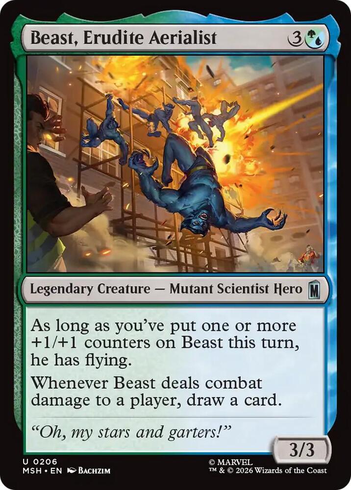 Beast, Erudite Aerialist 206 (Marvel Super Heroes)  - Foil | Good Games Modbury