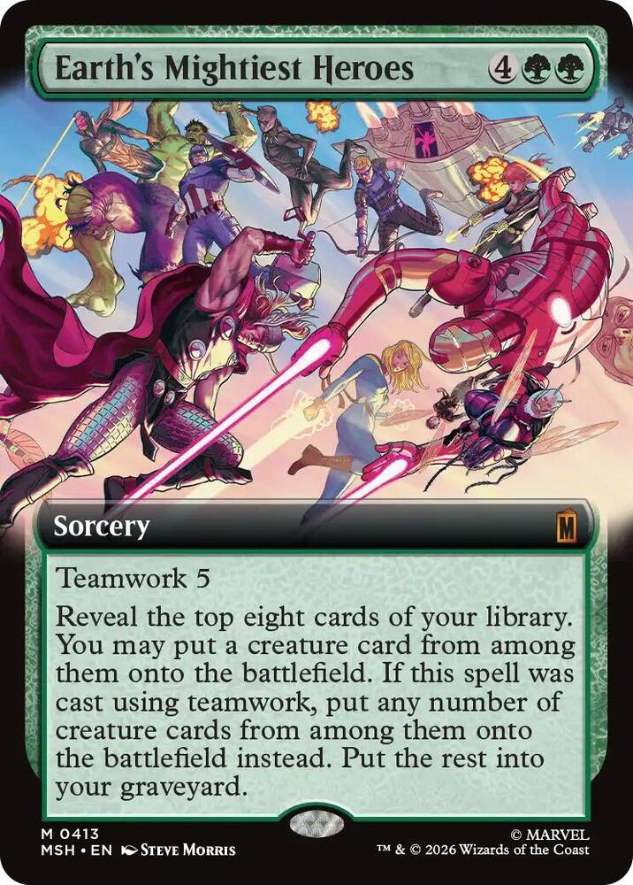 Earth's Mightiest Heroes 413 (Marvel Super Heroes)  - Extended Art Foil | Good Games Modbury
