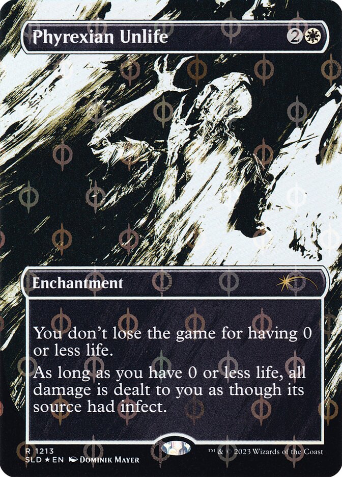 Phyrexian Unlife 1213 (Secret Lair Drop Series)  - Borderless Compleat Foil | Good Games Modbury
