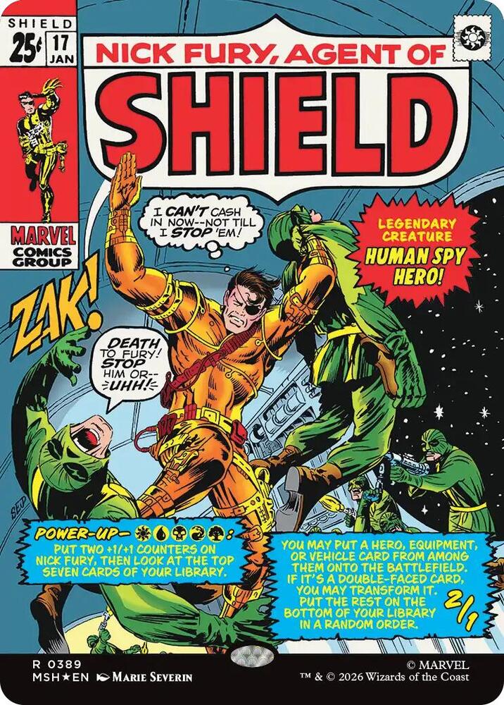 Nick Fury, Agent of S.H.I.E.L.D. 389 (Marvel Super Heroes)  - Borderless Foil | Good Games Modbury