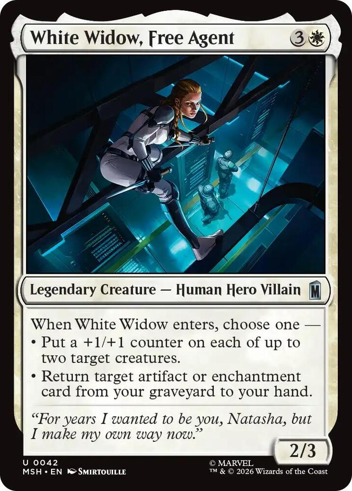 White Widow, Free Agent 42 (Marvel Super Heroes)  - Foil | Good Games Modbury