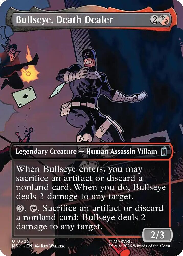 Bullseye, Death Dealer 325 (Marvel Super Heroes)  - Borderless Foil | Good Games Modbury