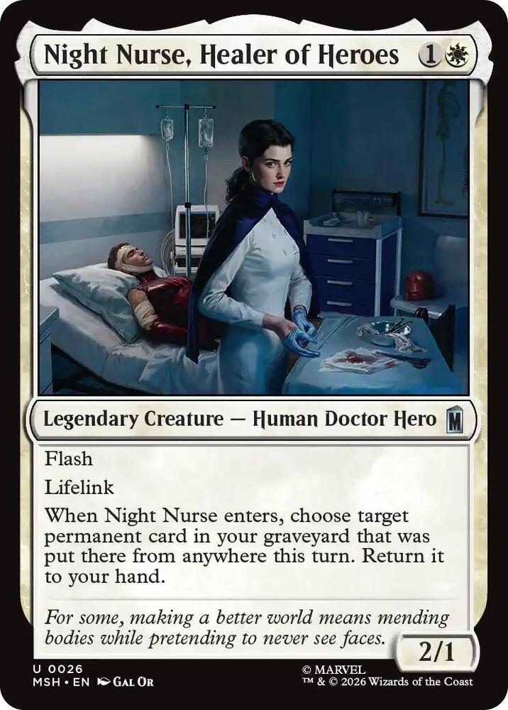 Night Nurse, Healer of Heroes 26 (Marvel Super Heroes)  - Foil | Good Games Modbury