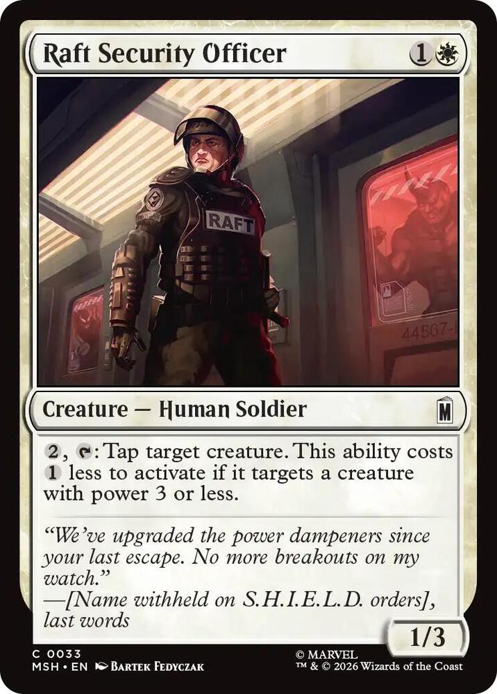 Raft Security Officer 33 (Marvel Super Heroes)  - Foil | Good Games Modbury