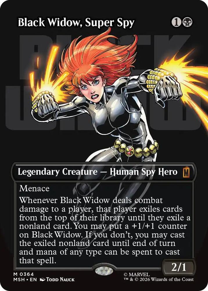 Black Widow, Super Spy 364 (Marvel Super Heroes)  - Borderless Foil | Good Games Modbury