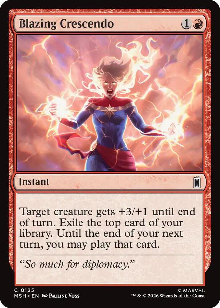 Blazing Crescendo 125 (Marvel Super Heroes)  - Foil | Good Games Modbury