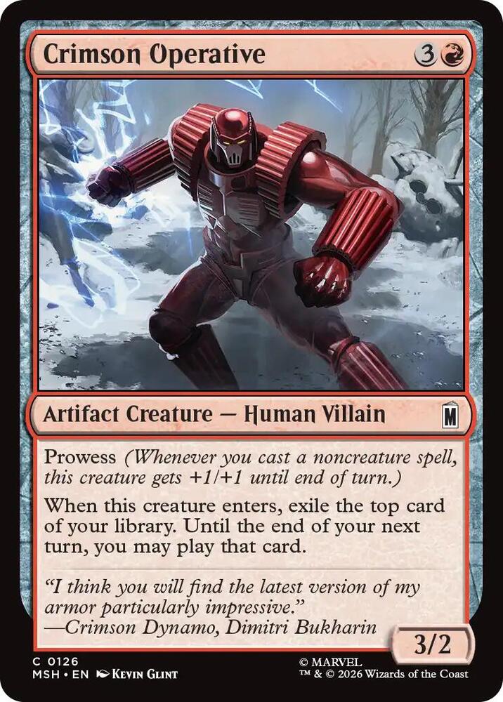 Crimson Operative 126 (Marvel Super Heroes)  | Good Games Modbury