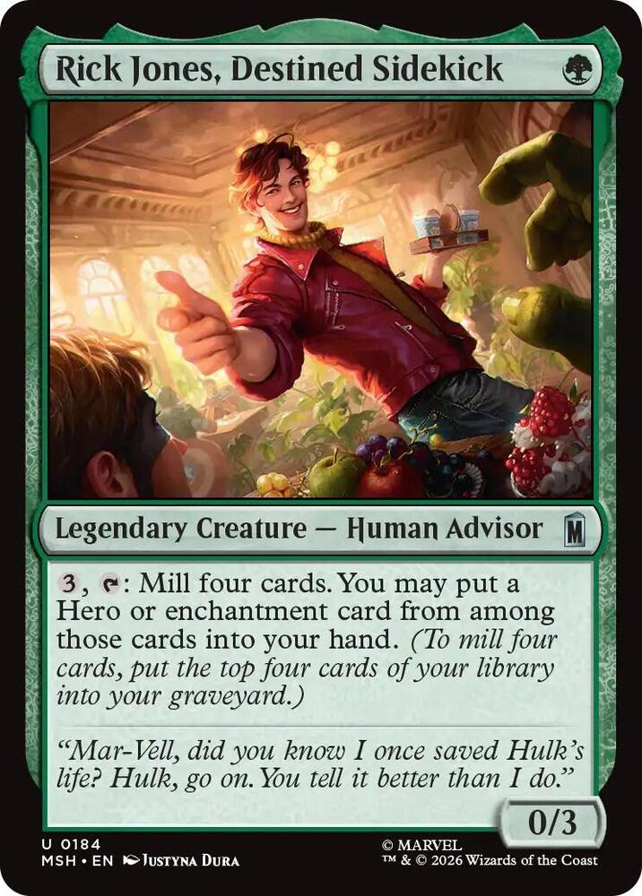 Rick Jones, Destined Sidekick 184 (Marvel Super Heroes)  - Foil | Good Games Modbury