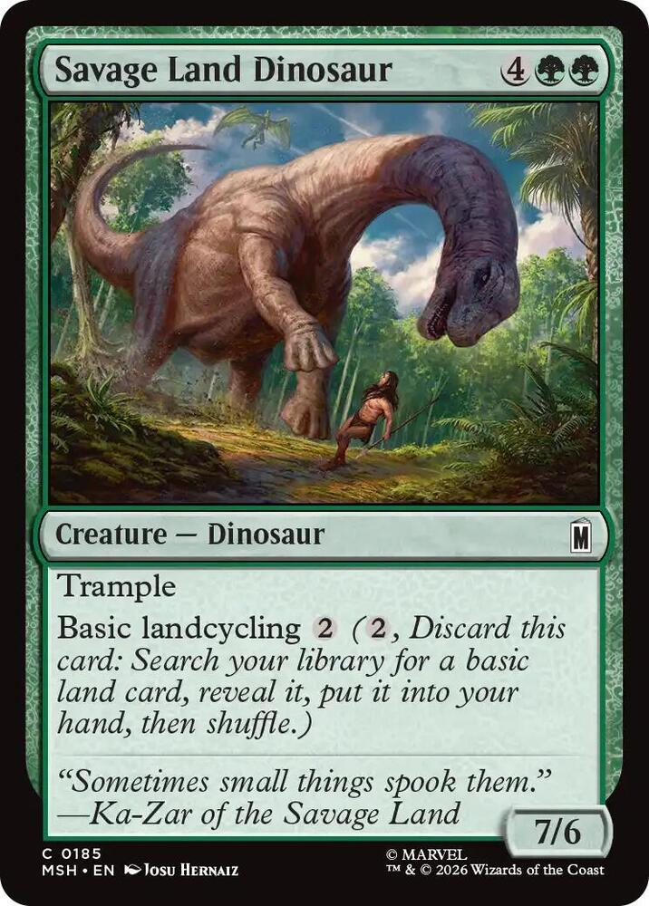 Savage Land Dinosaur 185 (Marvel Super Heroes)  - Foil | Good Games Modbury