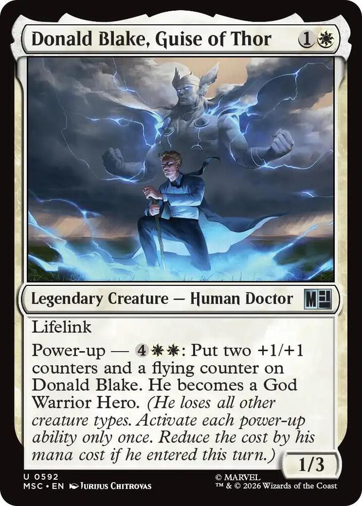Donald Blake, Guise of Thor 592 (Commander: Marvel Super Heroes)  - Foil | Good Games Modbury