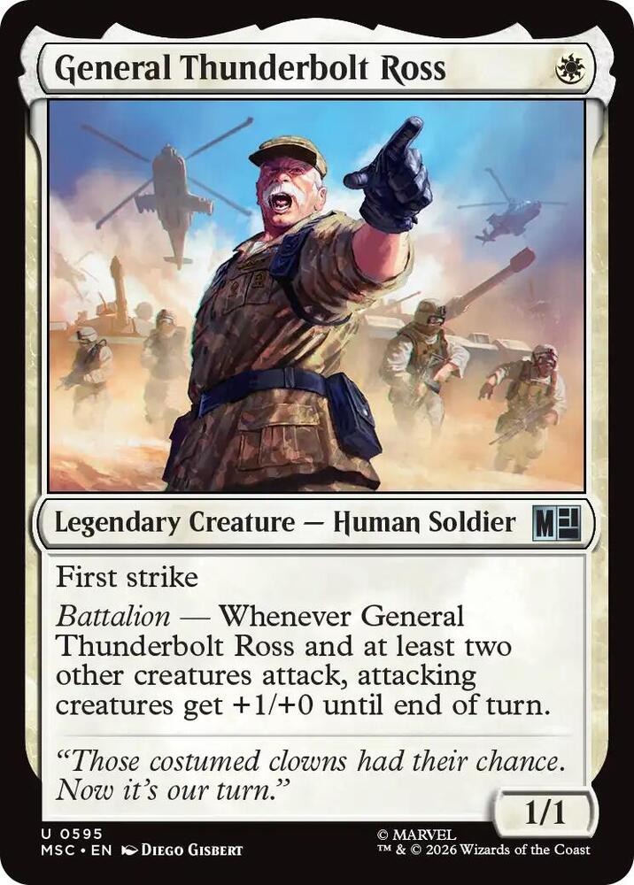General Thunderbolt Ross 595 (Commander: Marvel Super Heroes)  - Foil | Good Games Modbury