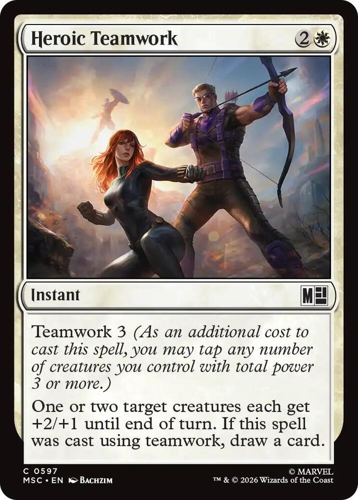Heroic Teamwork 597 (Commander: Marvel Super Heroes)  - Foil | Good Games Modbury