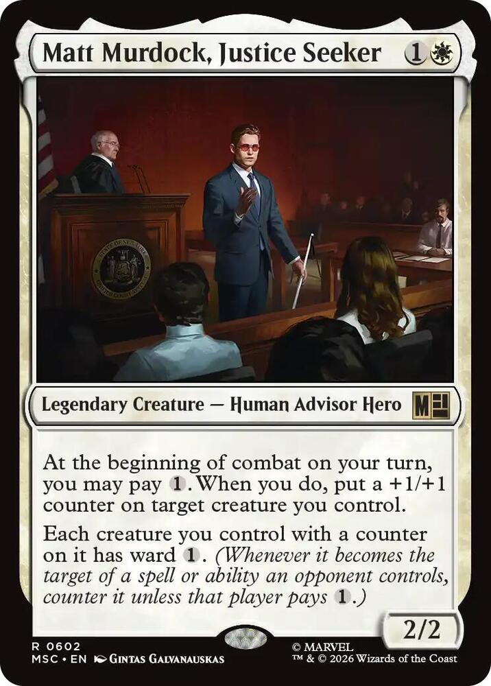 Matt Murdock, Justice Seeker 602 (Commander: Marvel Super Heroes)  | Good Games Modbury