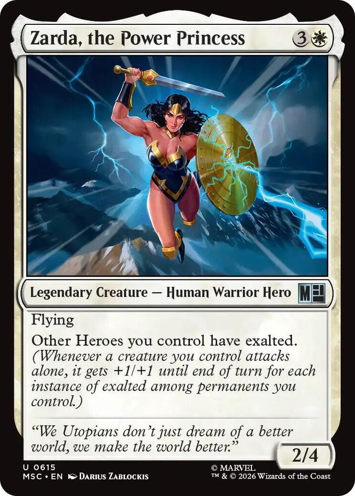 Zarda, the Power Princess 615 (Commander: Marvel Super Heroes)  - Foil | Good Games Modbury