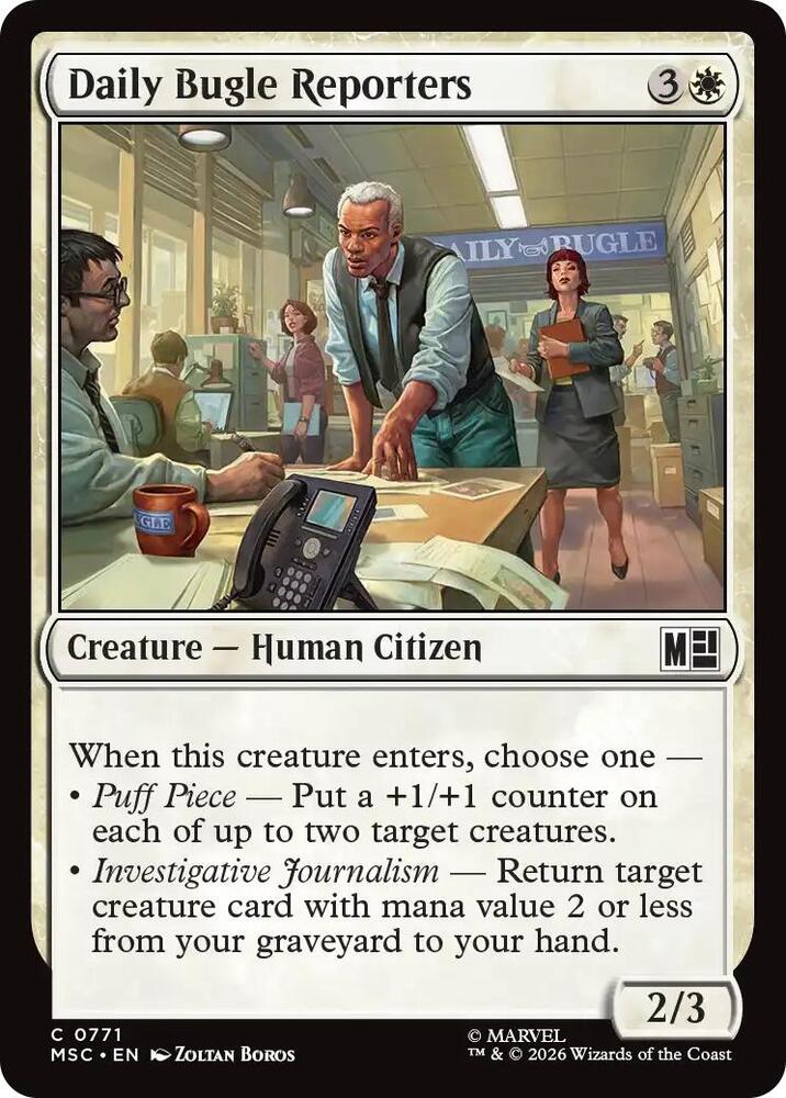 Daily Bugle Reporters 771 (Commander: Marvel Super Heroes)  - Foil | Good Games Modbury
