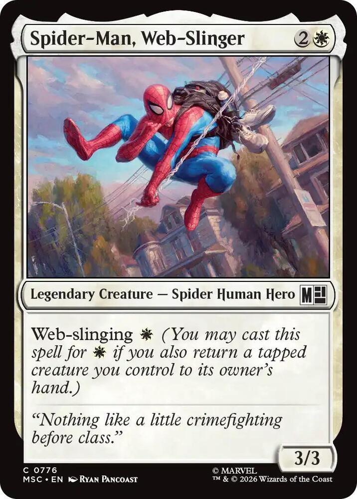 Spider-Man, Web-Slinger 776 (Commander: Marvel Super Heroes)  - Foil | Good Games Modbury