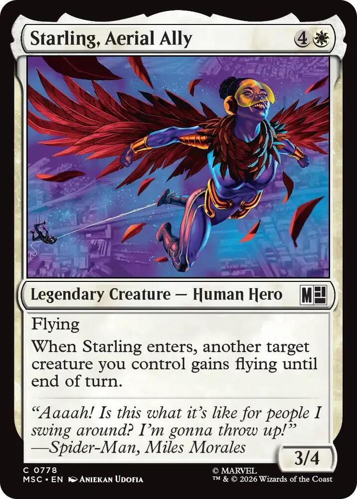 Starling, Aerial Ally 778 (Commander: Marvel Super Heroes)  - Foil | Good Games Modbury