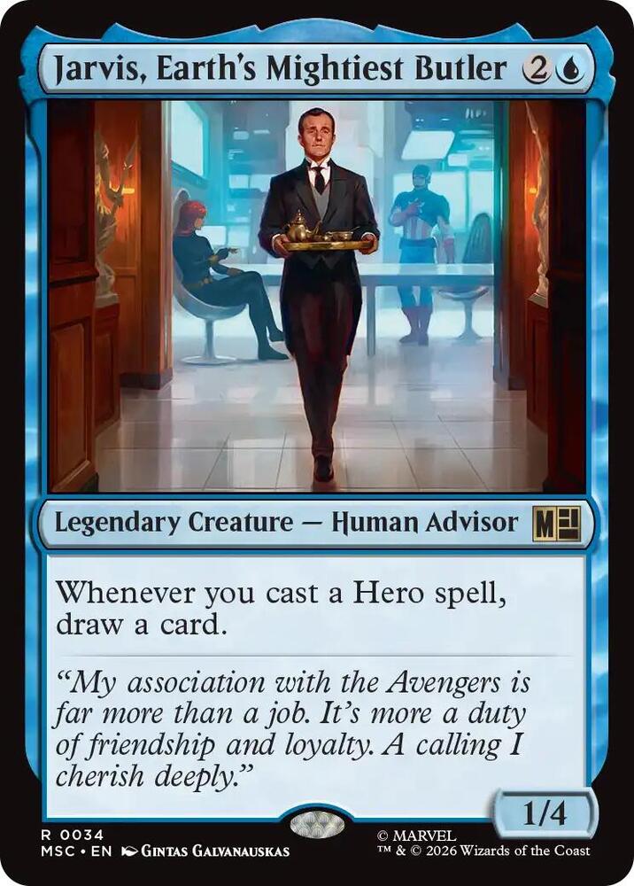 Jarvis, Earth's Mightiest Butler [dupe] 34 (Commander: Marvel Super Heroes)  - Foil | Good Games Modbury