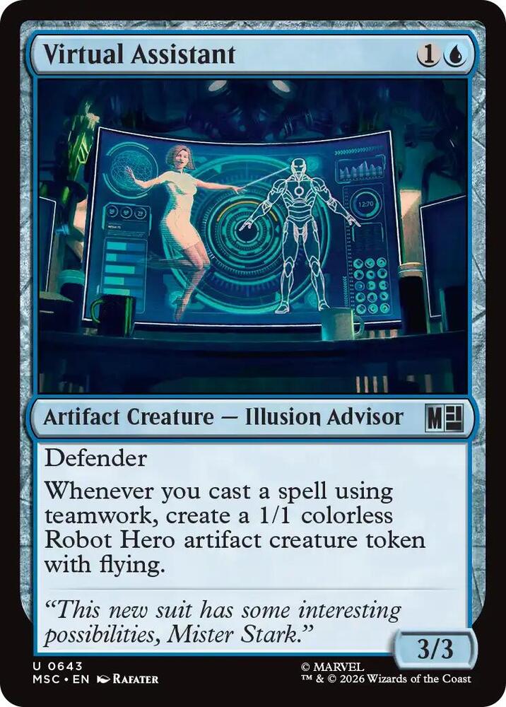 Virtual Assistant 643 (Commander: Marvel Super Heroes)  - Foil | Good Games Modbury