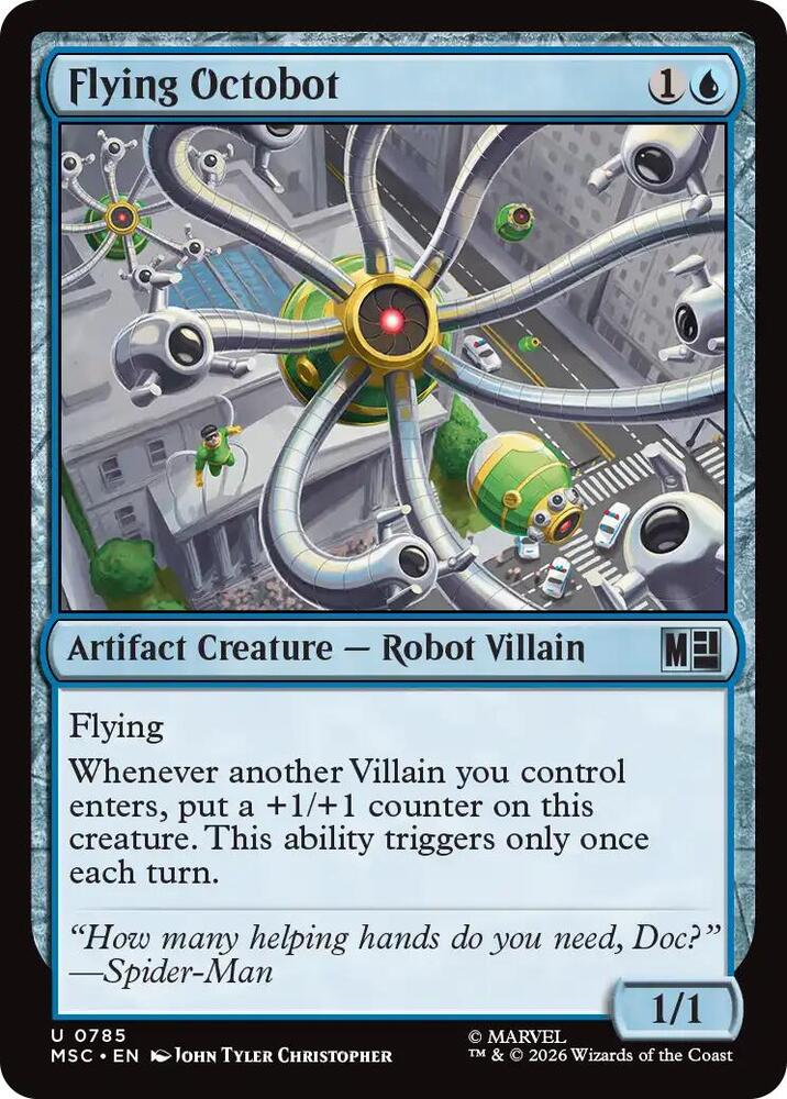 Flying Octobot 785 (Commander: Marvel Super Heroes)  - Foil | Good Games Modbury