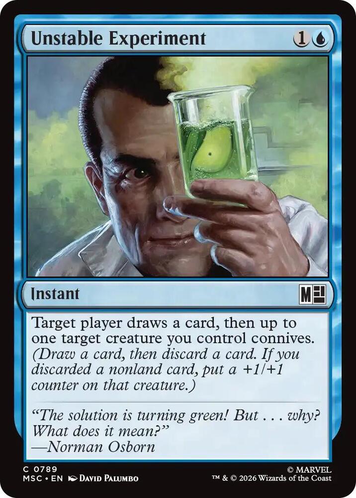 Unstable Experiment 789 (Commander: Marvel Super Heroes)  - Foil | Good Games Modbury