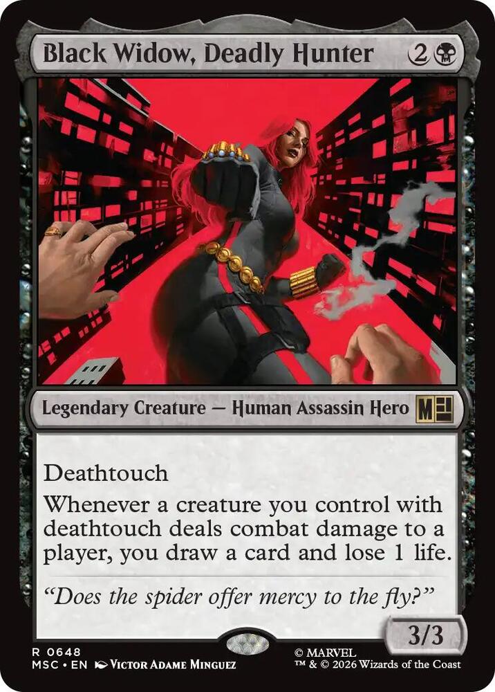 Black Widow, Deadly Hunter 648 (Commander: Marvel Super Heroes)  - Foil | Good Games Modbury