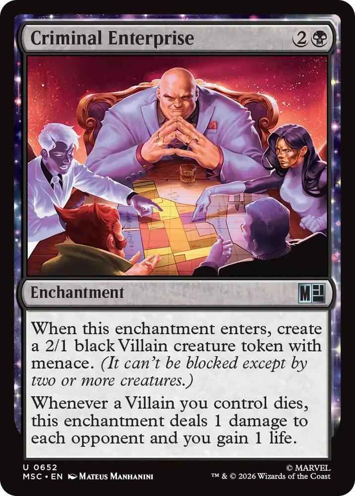 Criminal Enterprise 652 (Commander: Marvel Super Heroes)  - Foil | Good Games Modbury