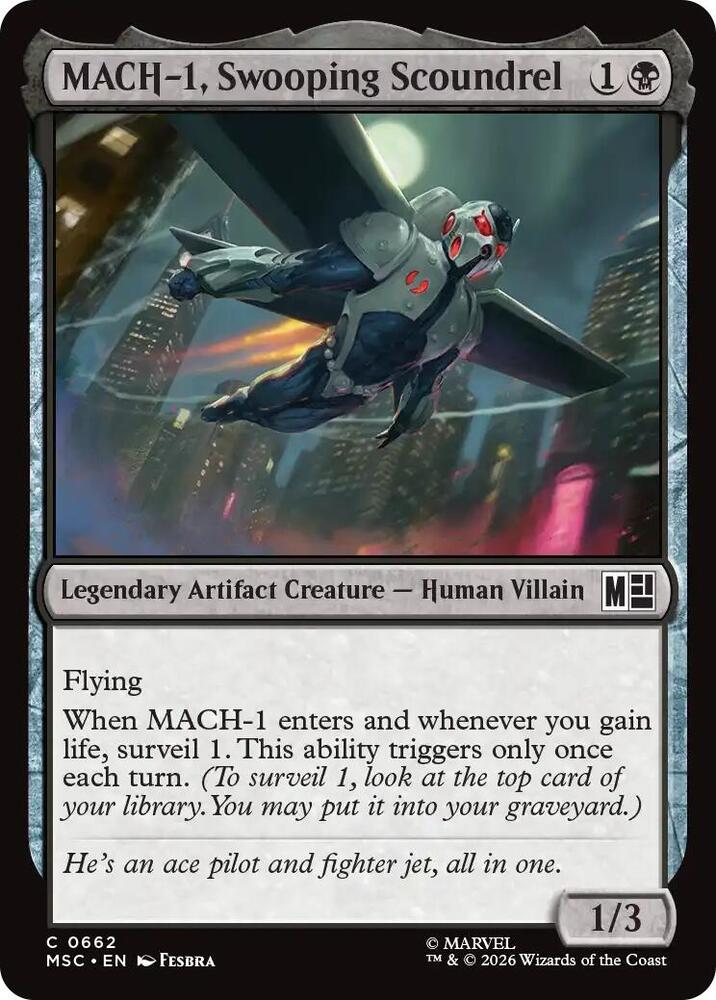 MACH-1, Swooping Scoundrel 662 (Commander: Marvel Super Heroes)  - Foil | Good Games Modbury