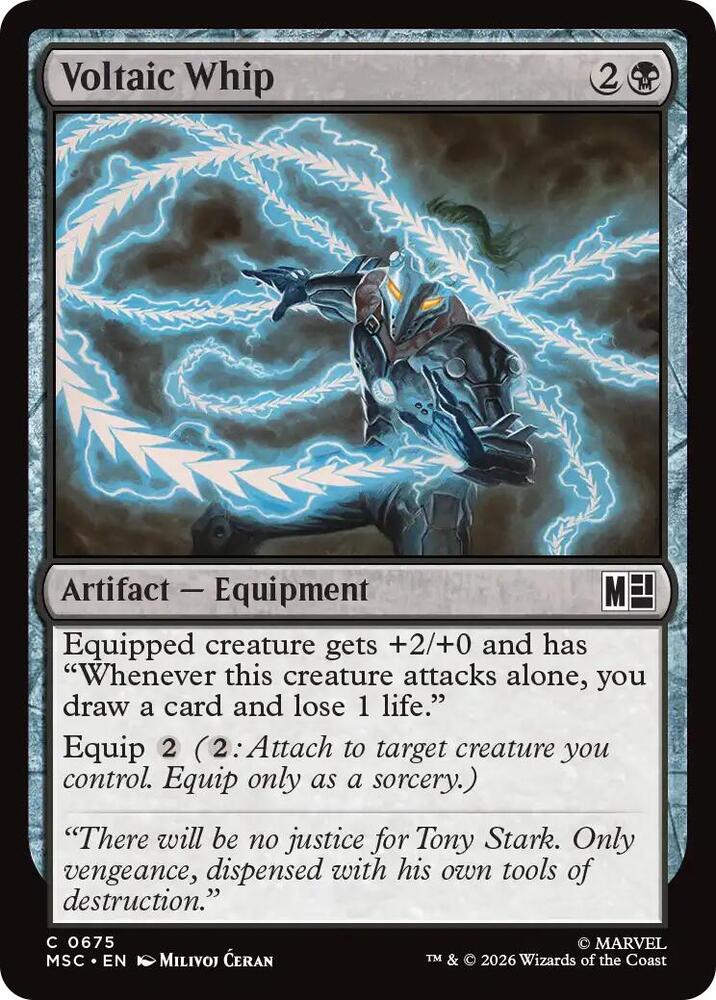 Voltaic Whip 675 (Commander: Marvel Super Heroes)  - Foil | Good Games Modbury