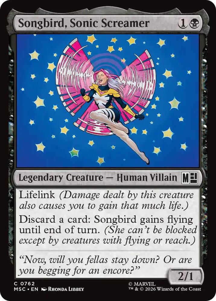 Songbird, Sonic Screamer 762 (Commander: Marvel Super Heroes)  | Good Games Modbury