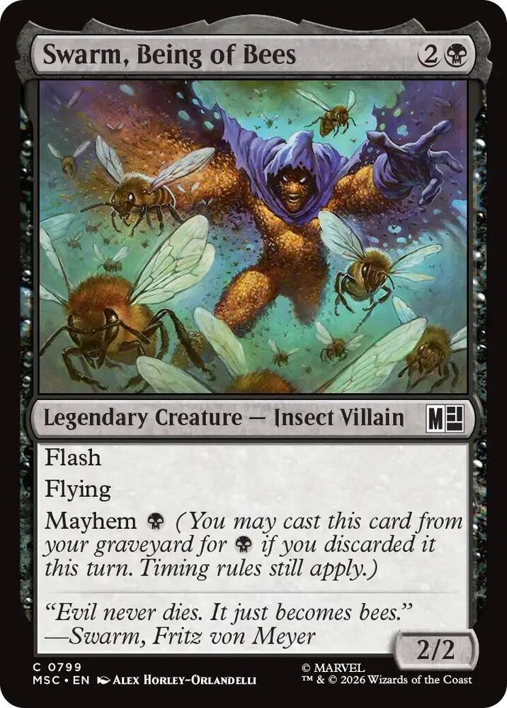 Swarm, Being of Bees 799 (Commander: Marvel Super Heroes)  - Foil | Good Games Modbury