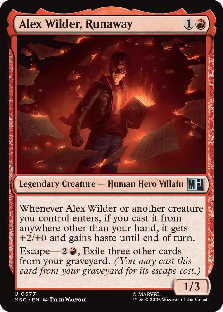 Alex Wilder, Runaway 677 (Commander: Marvel Super Heroes)  - Foil | Good Games Modbury